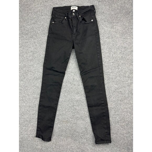 Agolde Jeans Women's 25 Black Denim Filter Free Skinny Ankle Mid Rise 5 Pocket - Picture 1 of 8